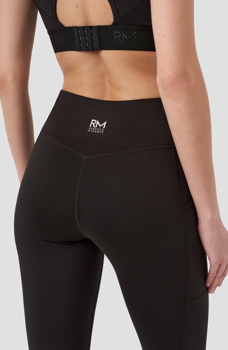 RM Rebecca Minkoff High Waist Crop Leggings, Alternate, color, Black