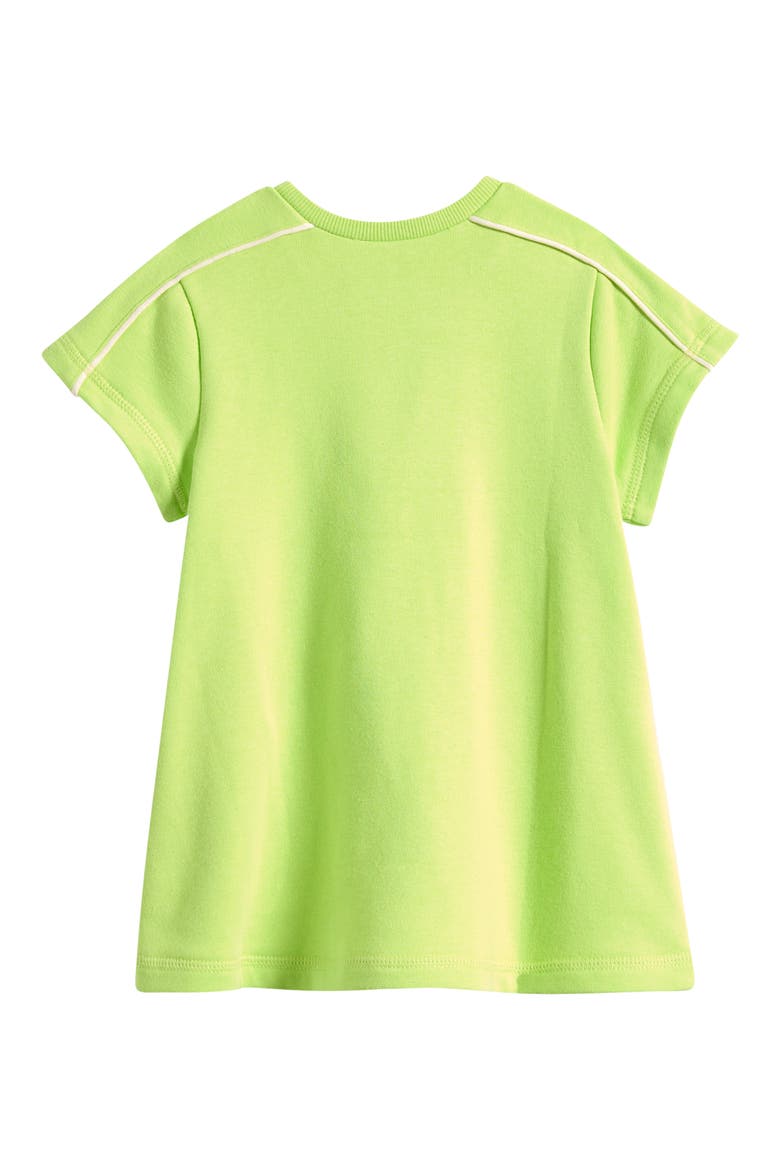 Kids' Terry T-Shirt Dress, Alternate, color, LIME TIME
