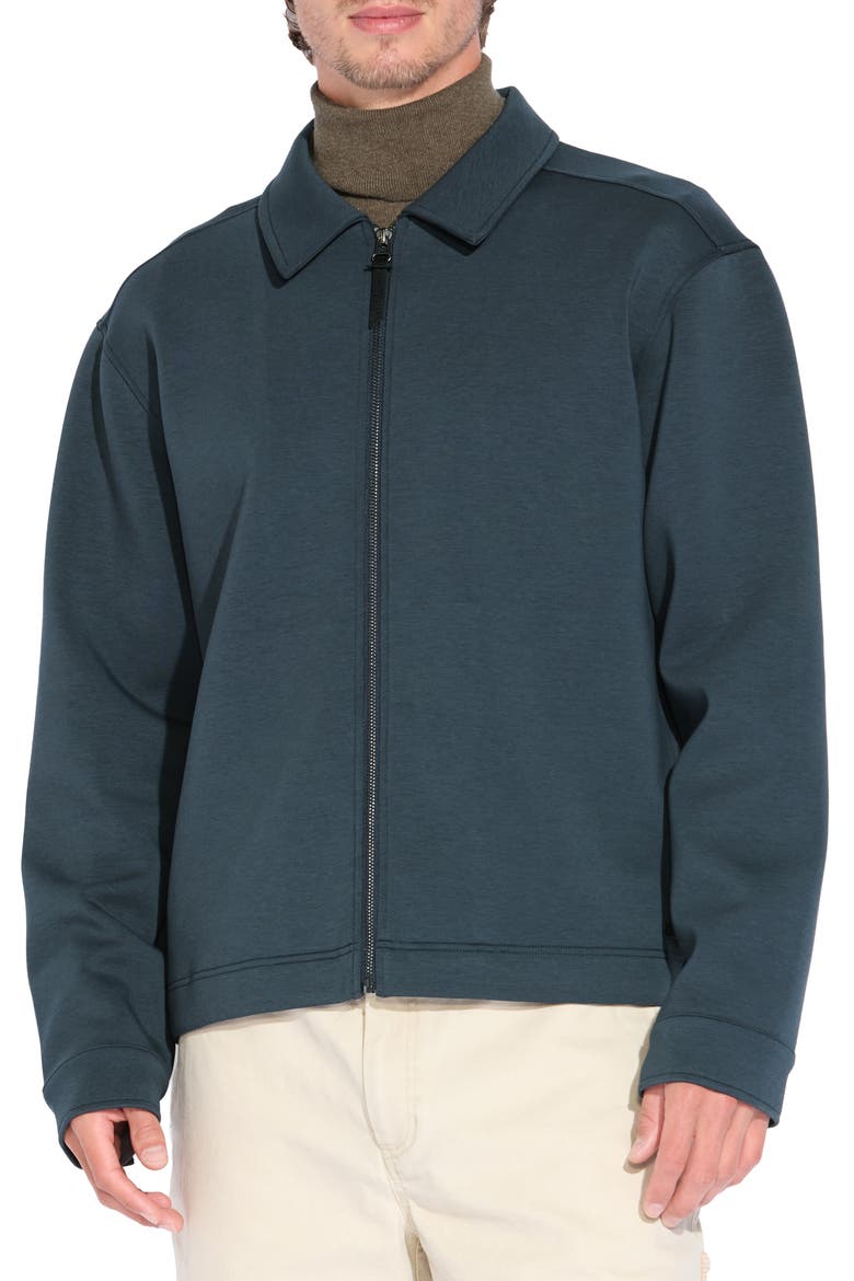 Full Zip Neoprene Jacket, Main, color, DK SLATE
