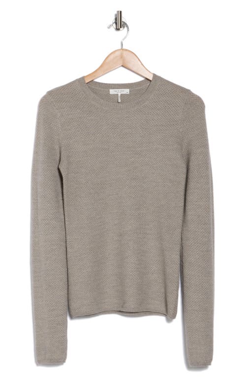 Rag & Bone Adiana Long Sleeve Wool Blend T-shirt In Neutral