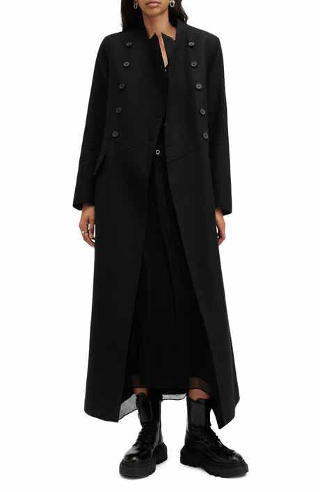 AllSaints Blaize Longline Wool Blend Coat