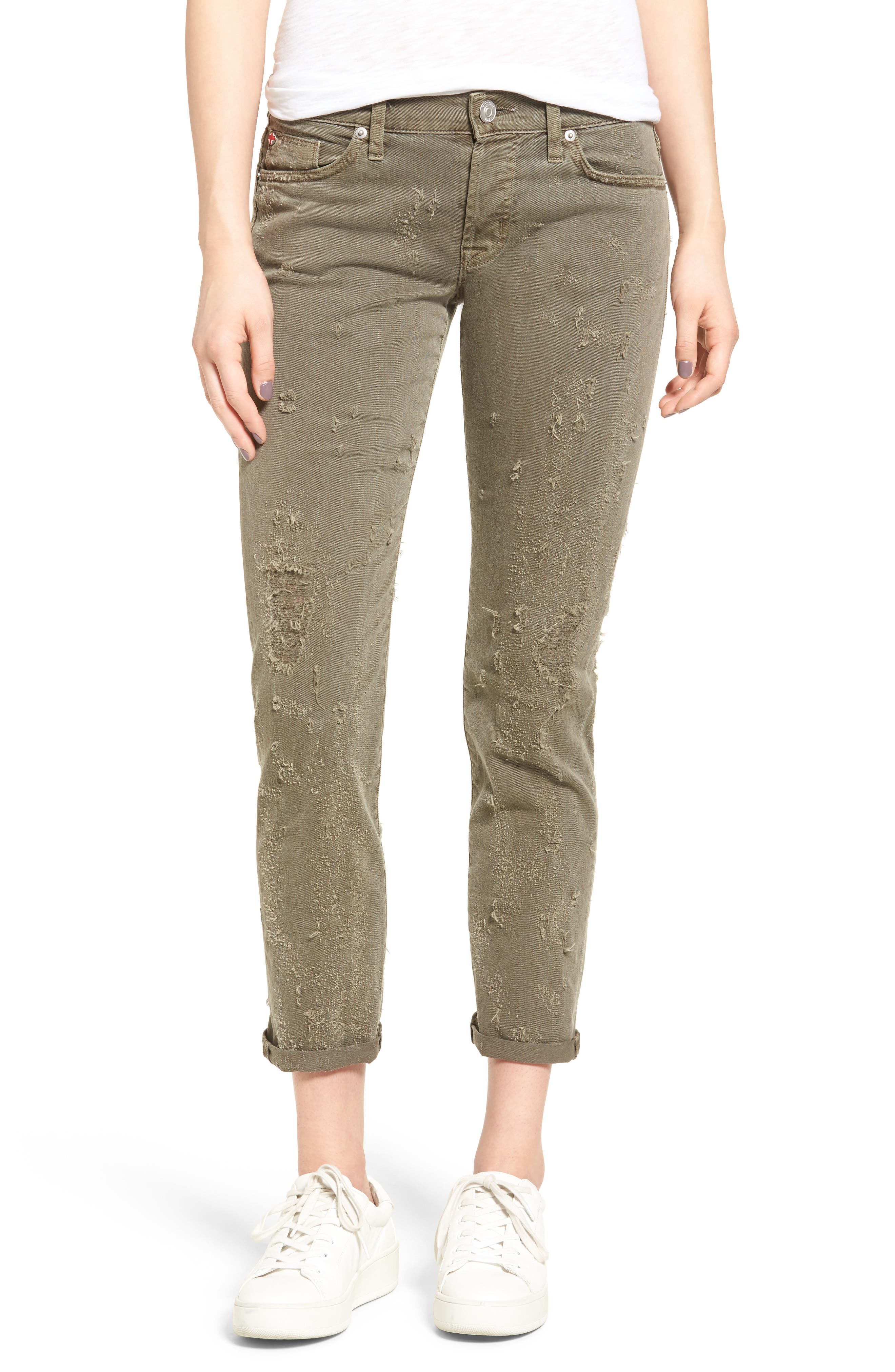 Hudson Jeans Riley Grommet Boyfriend Jeans