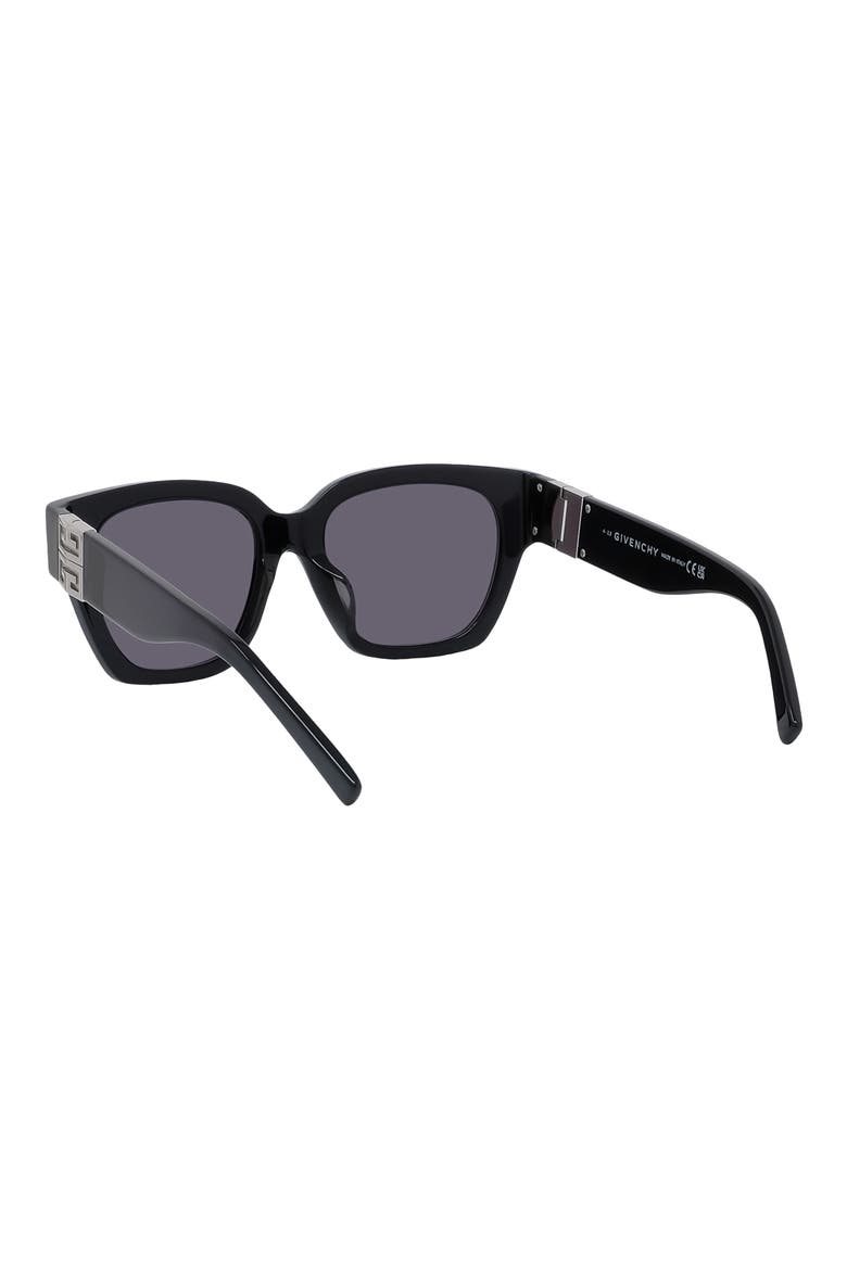 4G 53mm Square Sunglasses, Alternate, color, SBLK/SMK