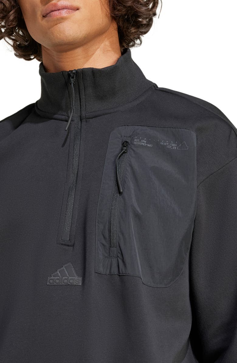 adidas City Escape Fleece Half Zip Sweatshirt, Alternate, color,