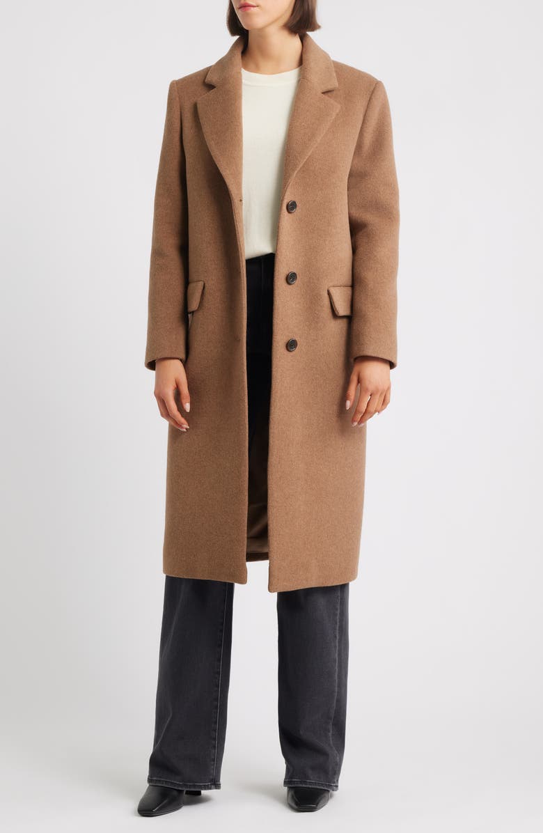 HiSO Virgin Wool & Cashmere Blend Coat, Alternate, color, Camel