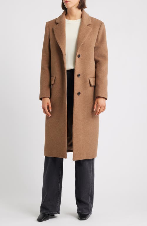 Hiso Virgin Wool & Cashmere Blend Coat In Brown