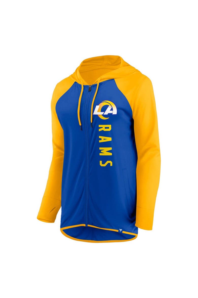 Women's Fanatics Branded Royal/Gold Los Angeles Rams Forever Fan Full-Zip Hoodie, Alternate, color, Royal