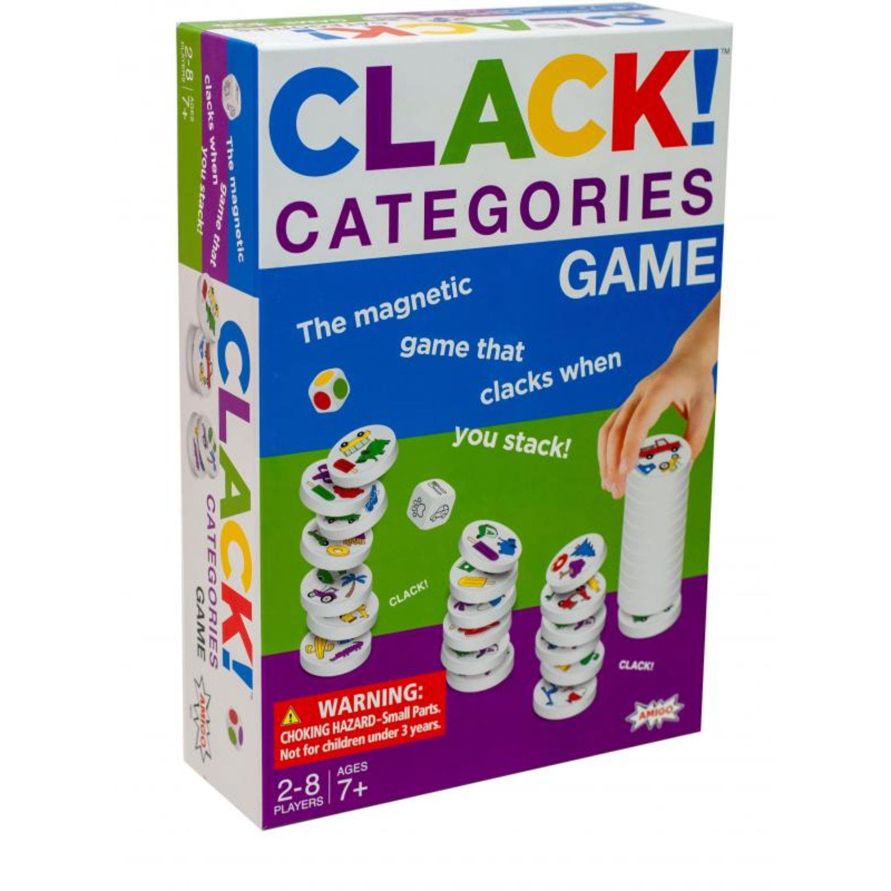 Amigo Games Family Games CLACK! Categories Stacking Game in Multicolored 