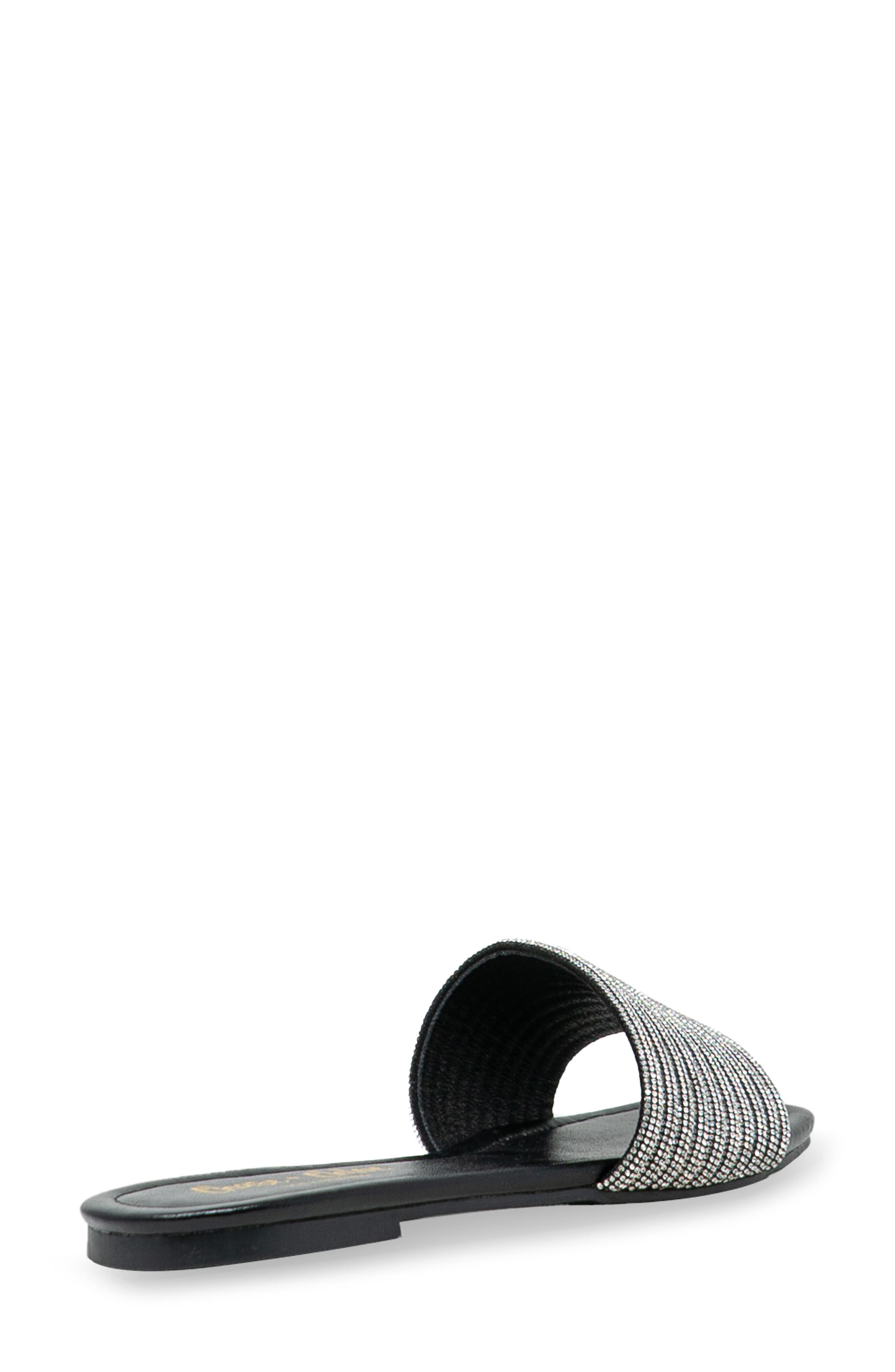 CHASE AND CHLOE Rhinestone Slide Sandal, Alternate, color, 