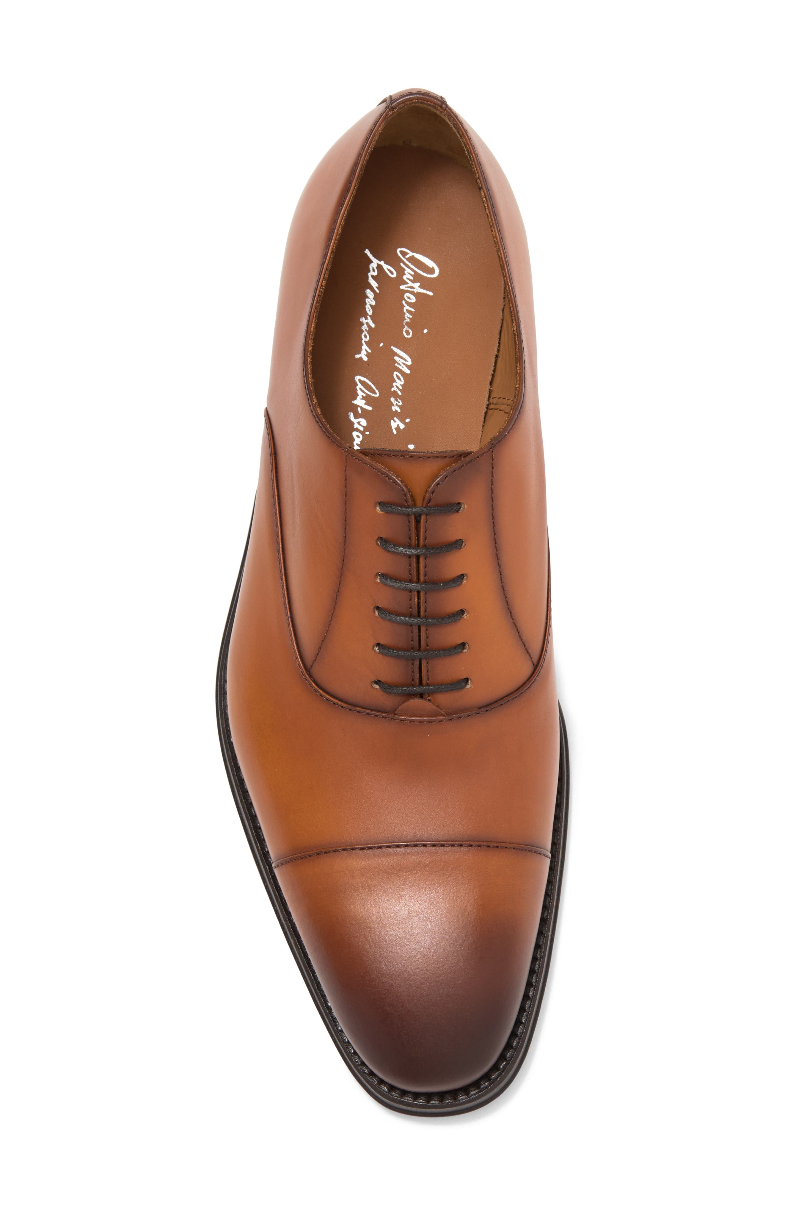 Antonio Maurizi Cap Toe Leather Oxford in Cognac Antonio Maurizi Oxford shoes for Men | Online Sale up to 57  main image 3