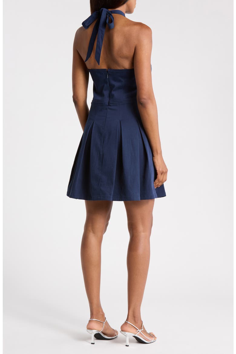 Halter Minidress, Alternate, color, BRIGHT NAVY
