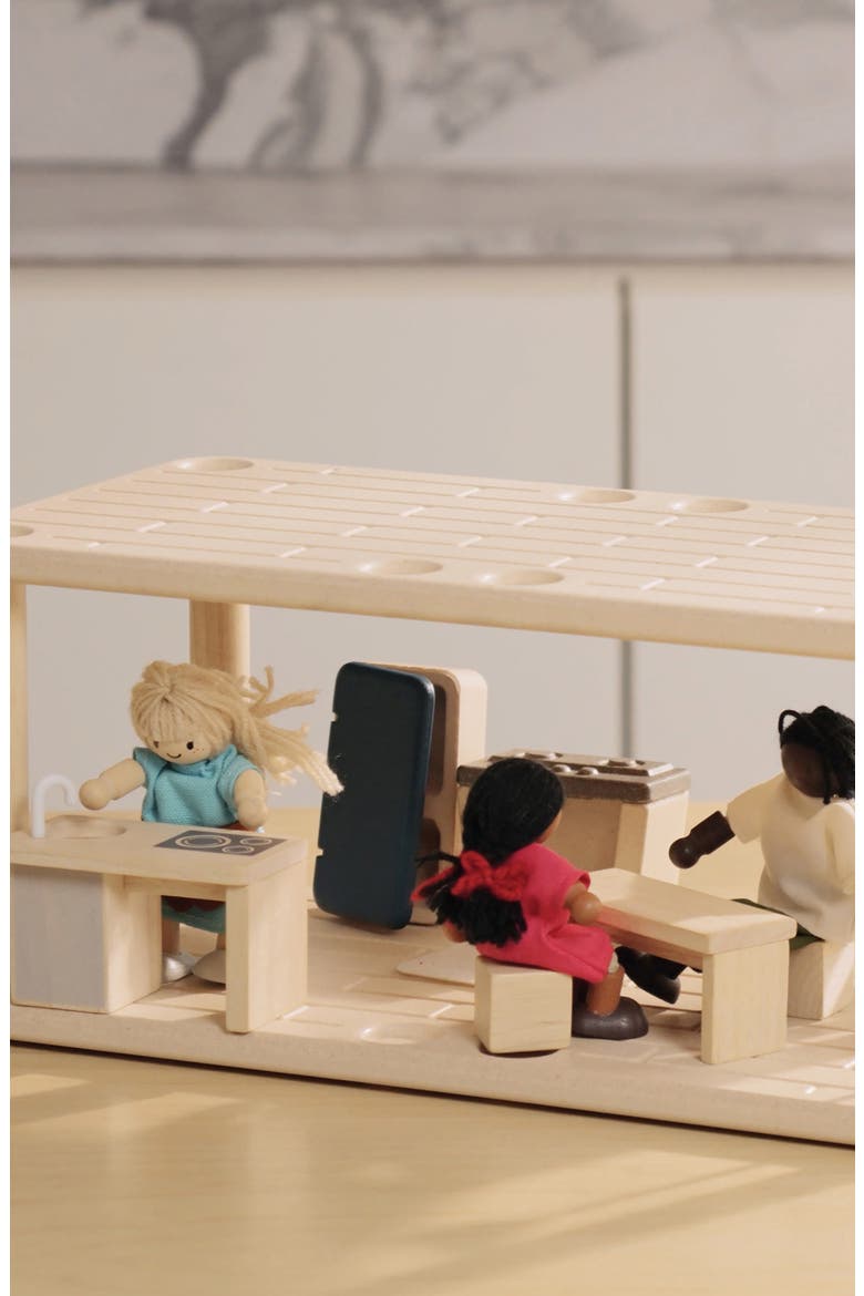 Dollhouse Kitchen & Dining Flat, Alternate, color, BROWN