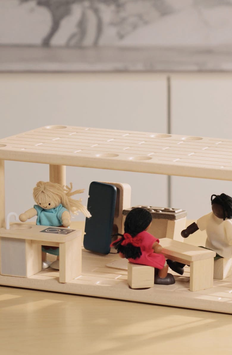 PlanToys<sup>®</sup> Dollhouse Kitchen & Dining Flat, Alternate, color, Brown