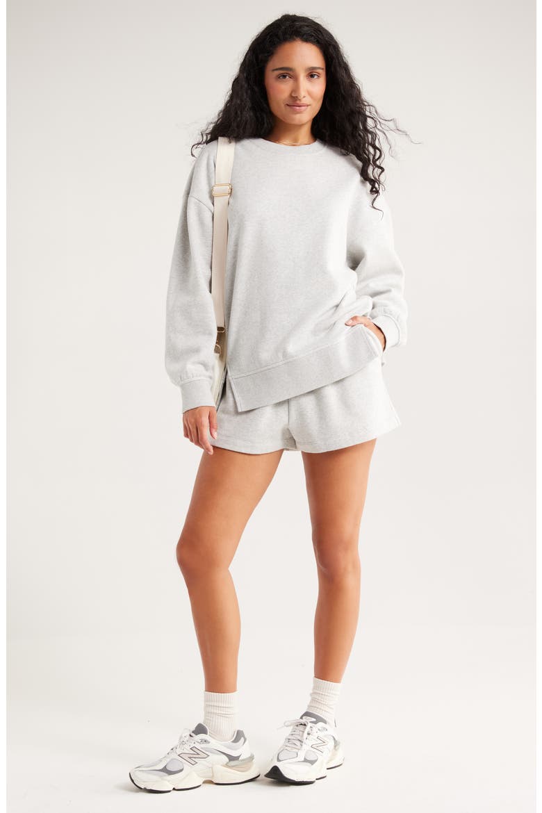 Ultracozy Fleece Relaxed Sweatshirt, Alternate, color, GREY LIGHT HEATHER