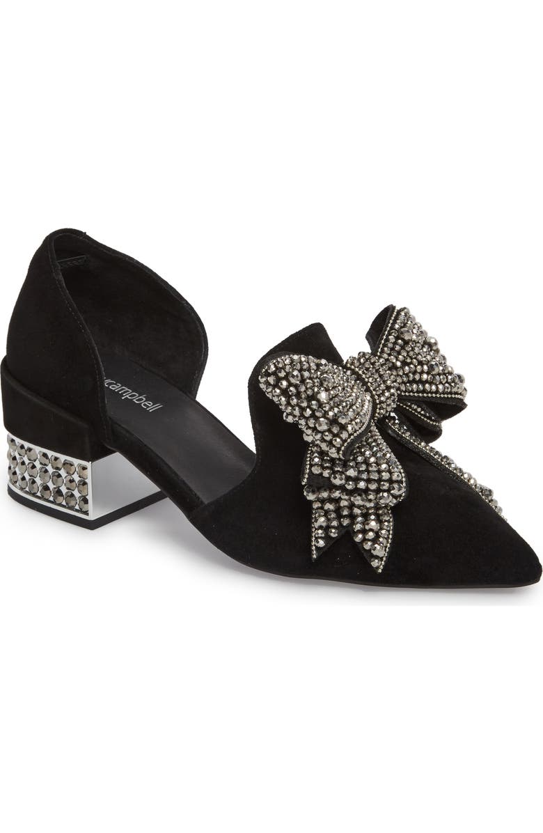 Jeffrey Campbell Valenti Embellished Bow Loafer, Main, color,