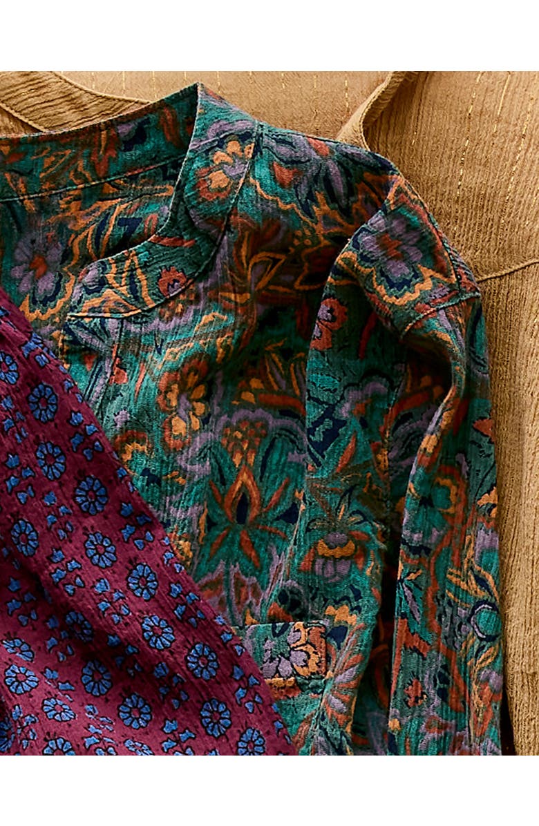 Carve Designs Dylan Gauze Shirt, Alternate, color, Bistro Floral