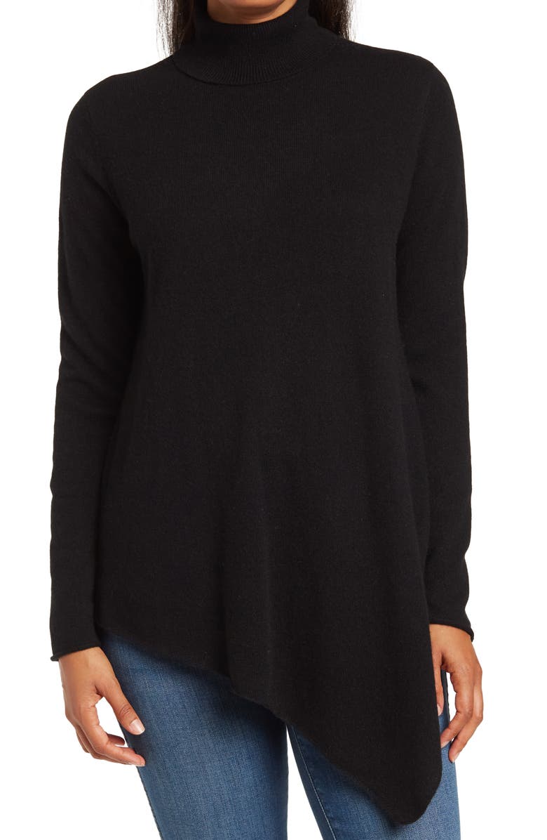 Magaschoni Turtleneck Cashmere Tunic Sweater, Main, color, 