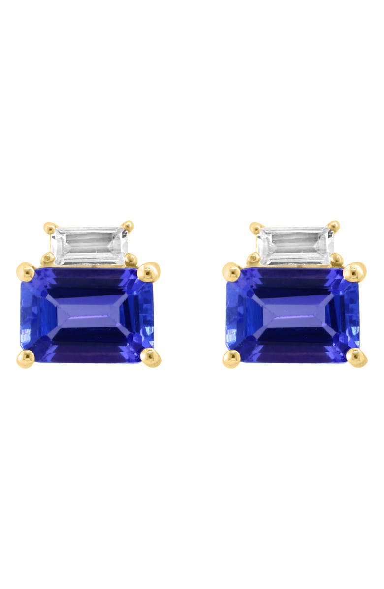 EFFY White Sapphire & Tanzanite Stud Earrings, Alternate, color, 