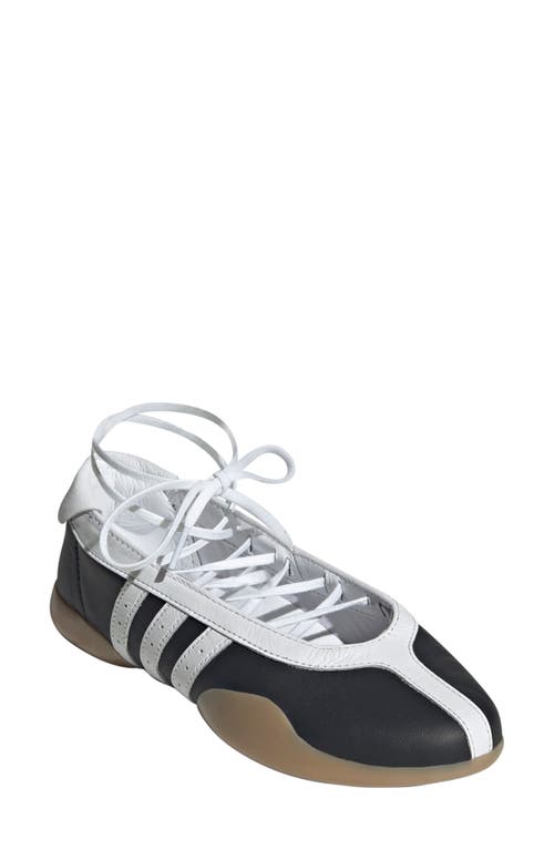 Shop Adidas Originals Adidas Taekwondo Mei Ballet Flat In Core Black/white/gum