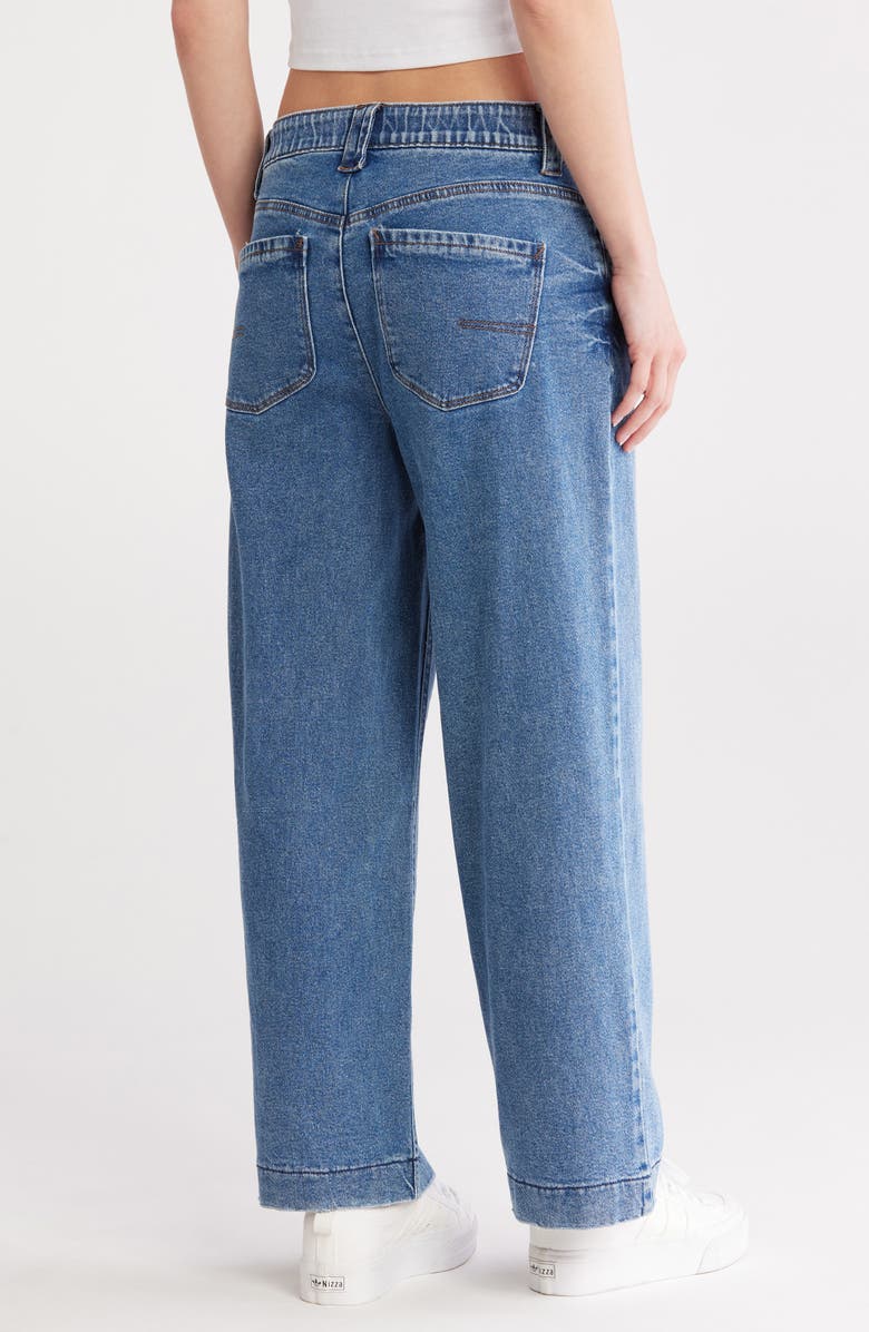 Democracy Drawstring Waist Crop Wide Leg Jeans, Alternate, color, Mid Blue