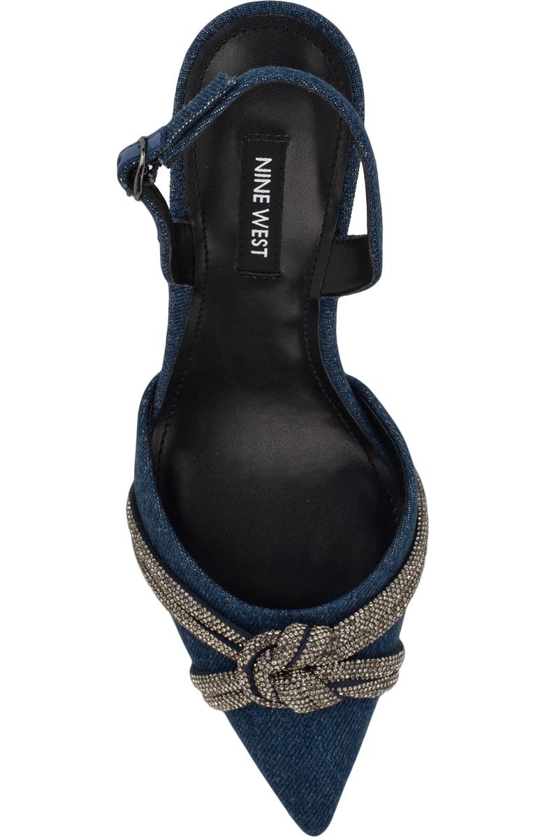 Nine West Deby Pointed Toe Slingback Pump, Alternate, color, Dark Blue 400