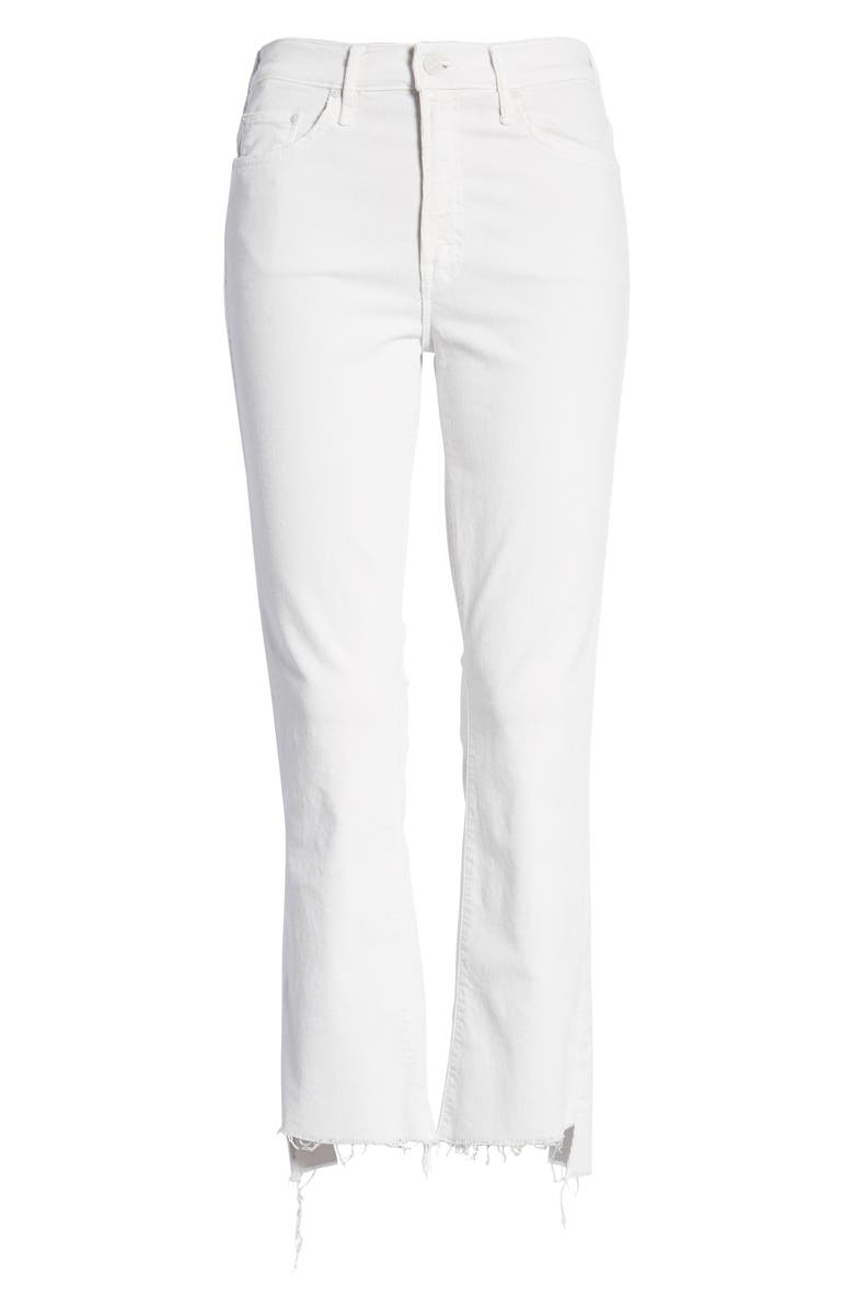MOTHER The Insider High Waist Crop Step Fray Jeans, Alternate, color,