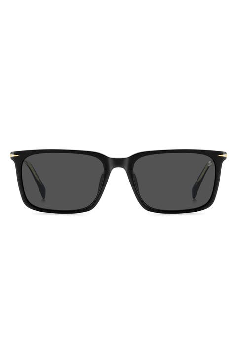 58mm Rectangular Sunglasses