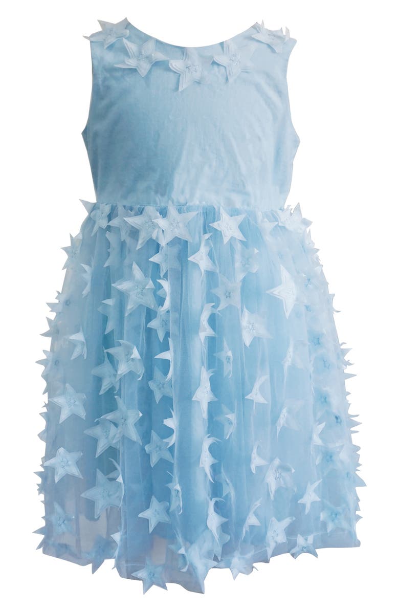 Popatu Star Appliqué Tulle Dress, Main, color,