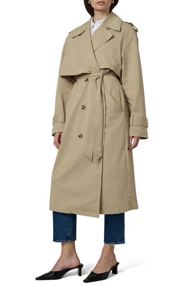 The Dani Michelle Trench Coat, Main, color, BISCOTTI