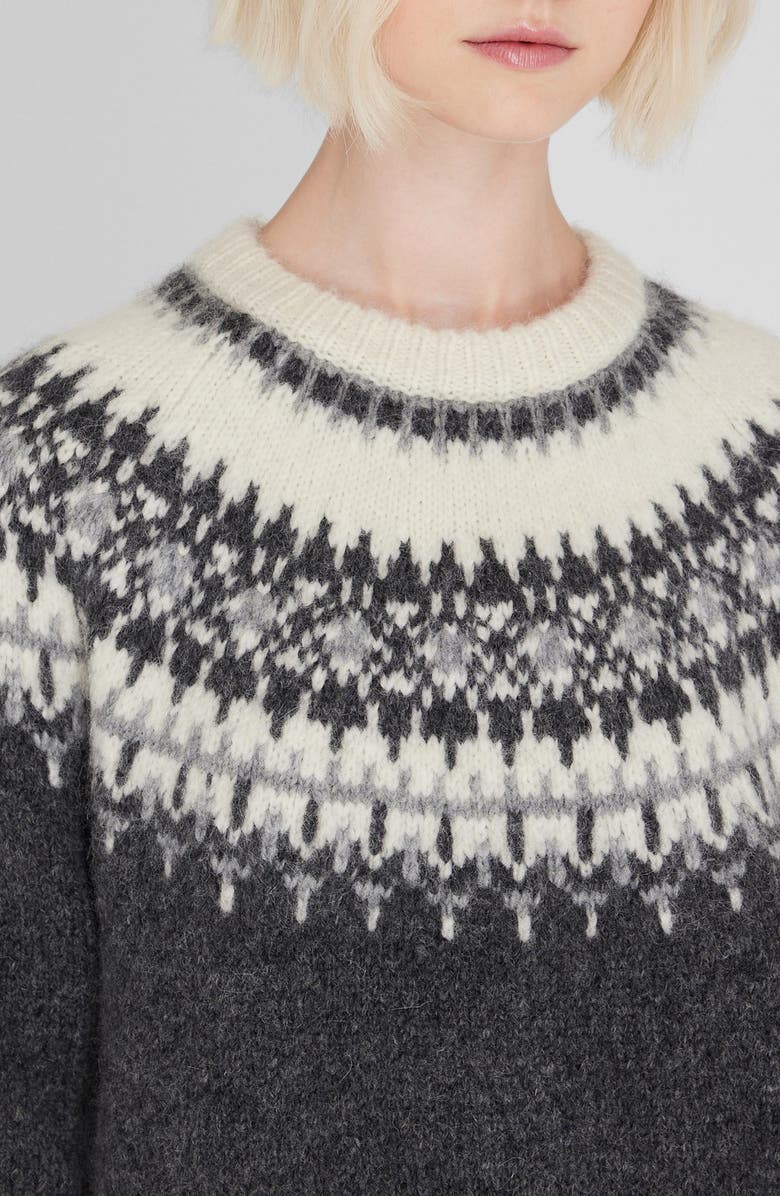 Club Monaco Fair Isle Alpaca Blend Crewneck Sweater, Alternate, color, 