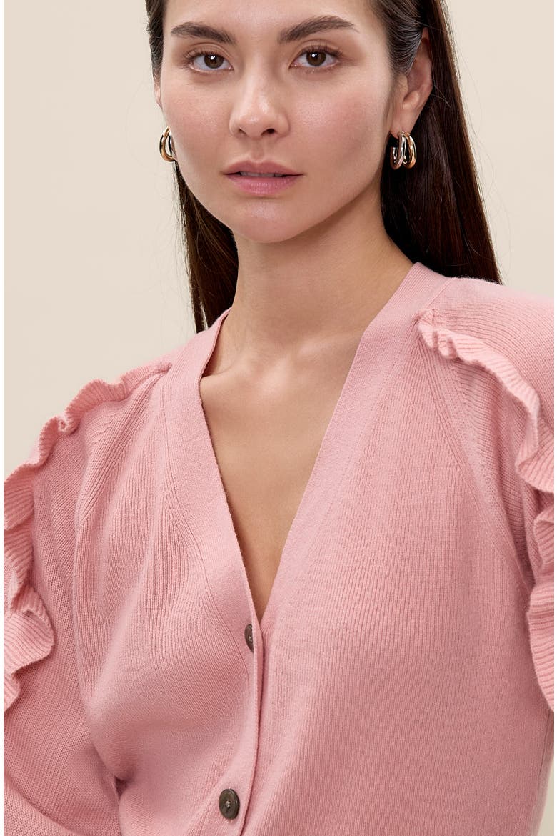 Kaia Knit Cardigan, Alternate, color, Tearose