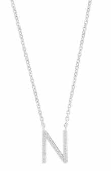 EFFY Sterling Silver Diamond 'N' Initial Pendant Necklace