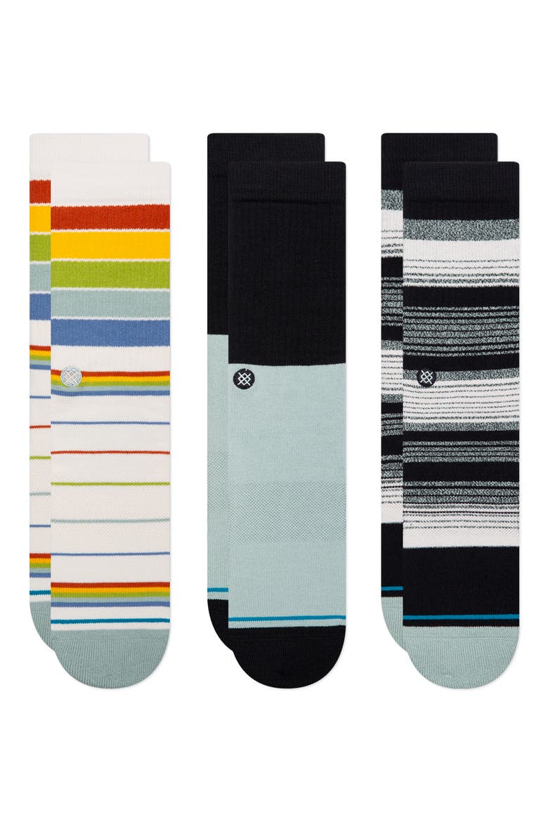 Assorted 3-Pack Badwater Crew Socks, Main, color, MULTI