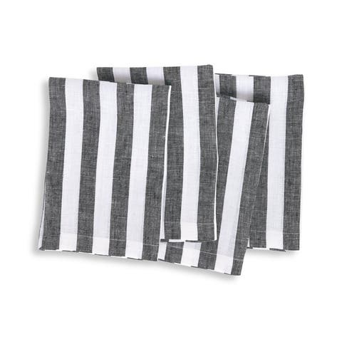 Linen Dinner Napkins - Sorrento Stripe