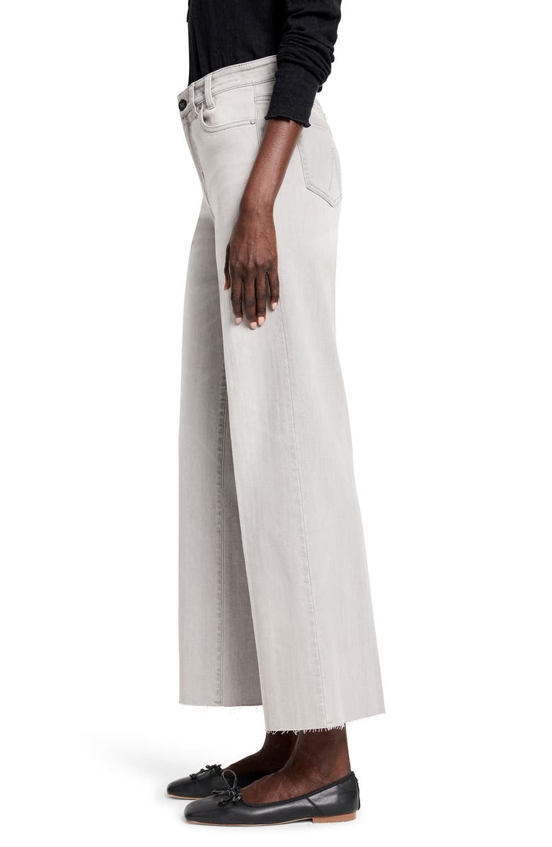 NIC+ZOE Weekend Raw Hem Wide Leg Jeans, Alternate, color, Mercury