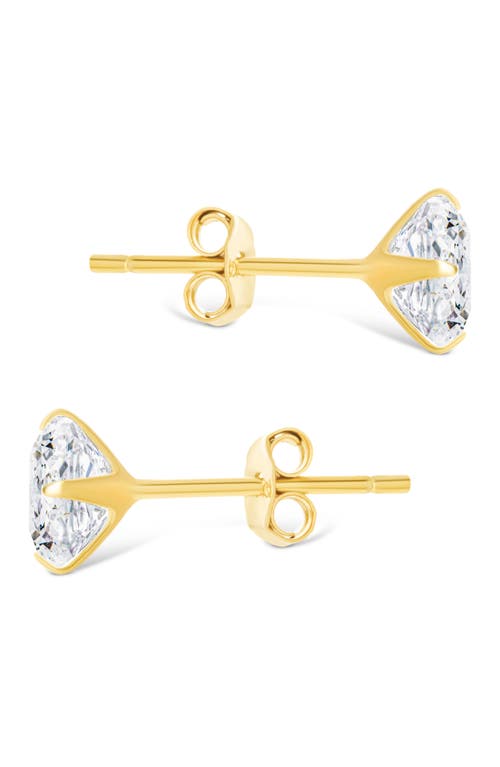 Sterling Forever Radiant Cut Cubic Zirconia Stud Earrings In White