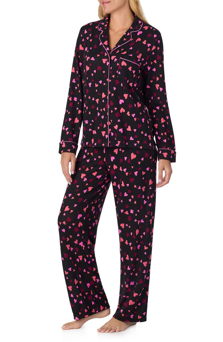 Kate Spade New York print pajamas, Alternate, color, Black/ Multi