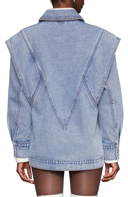 Avec Les Filles Oversize Denim Jacket In Blue