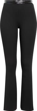 Courrèges Vinyl Trim Rib Flare Pants