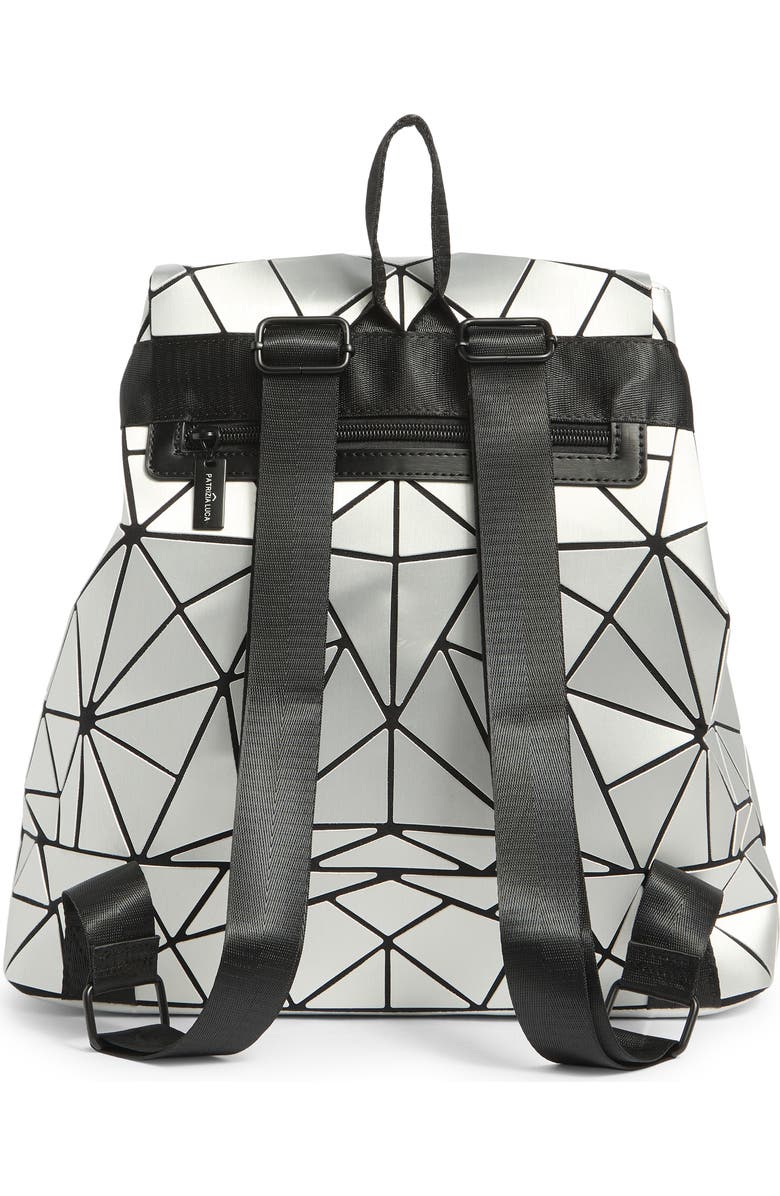PATRIZIA LUCA Slanted Triangle Backpack, Alternate, color, Matte Silver