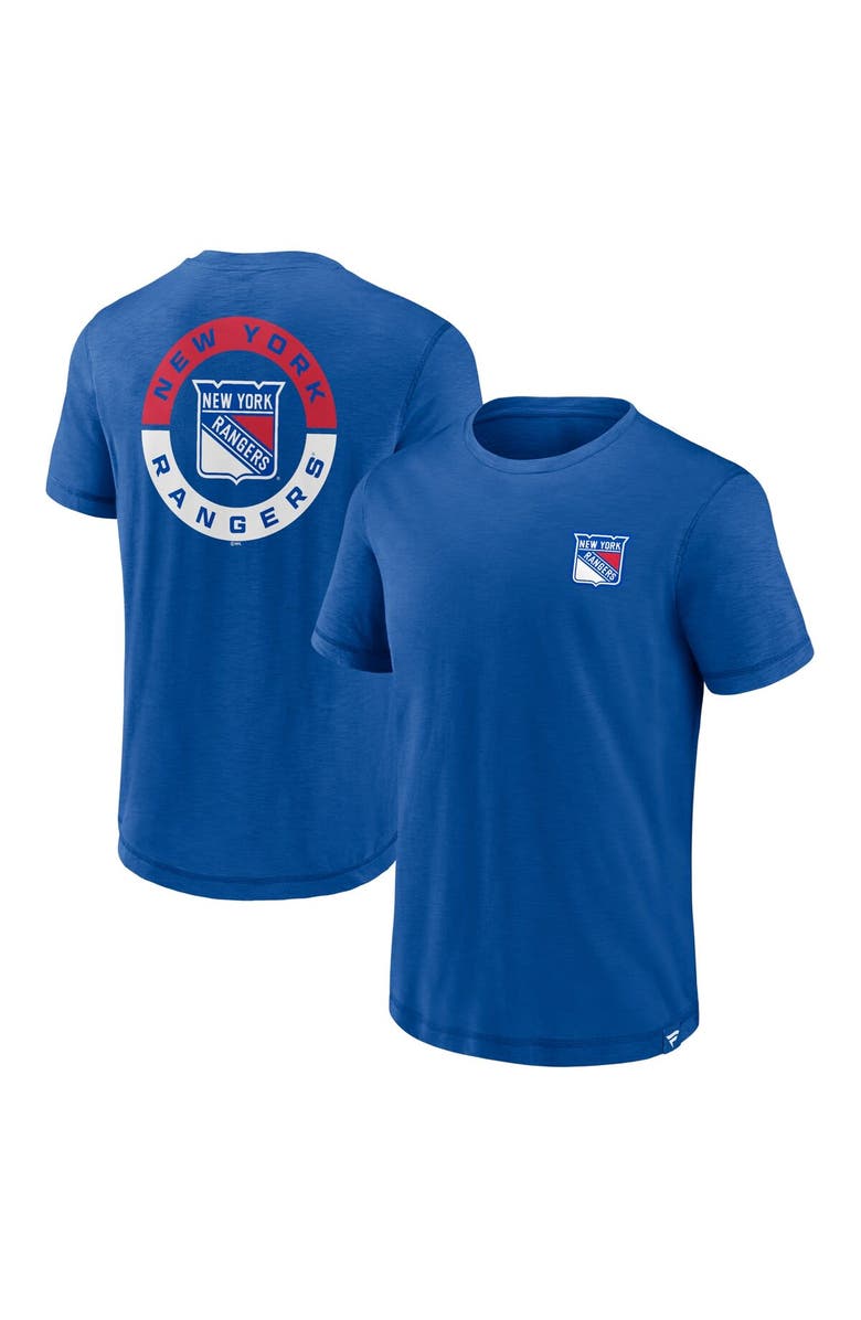 FANATICS Men's Fanatics Branded Blue New York Rangers High Stick T-Shirt, Main, color, 