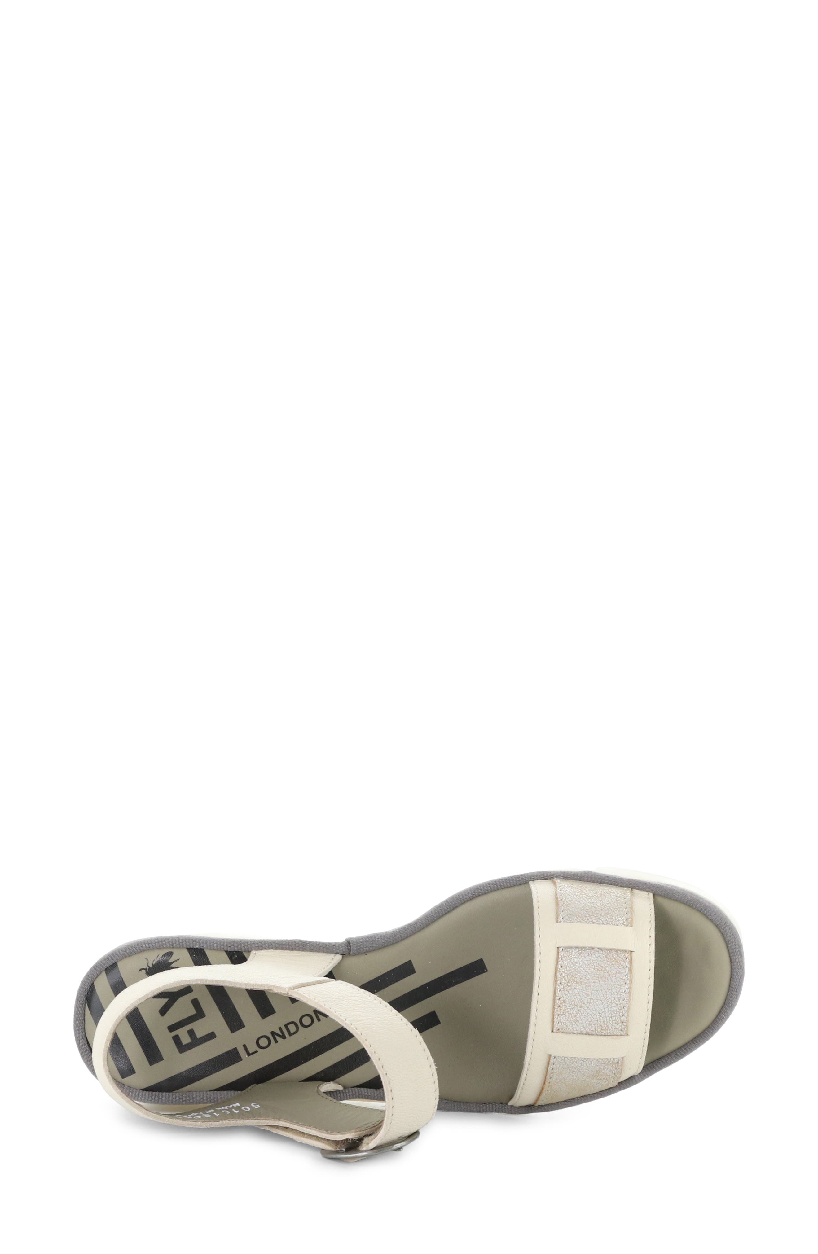 Beik Ankle Strap Platform Wedge Sandal, Alternate, color, 000 OFF WHITE/ PL