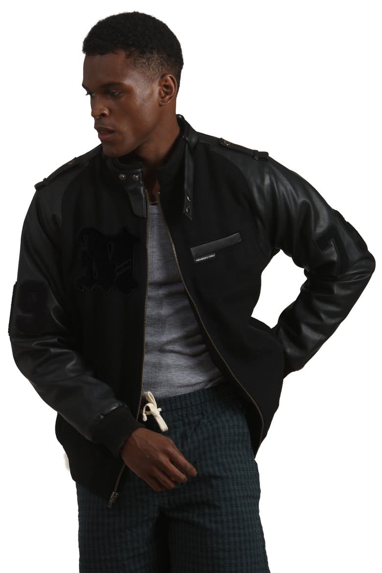 Men's Varsity Jacket, Alternate, color, Black