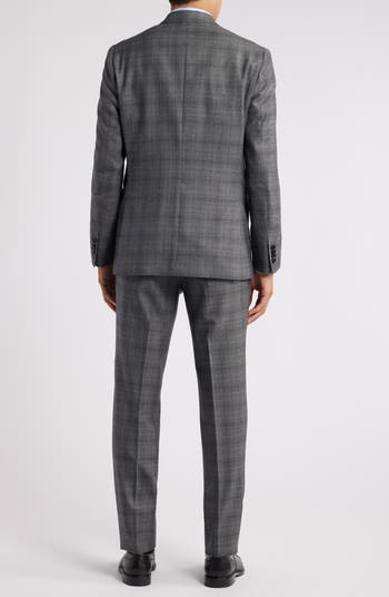 Karl Slim Fit Deco Plaid Wool Suit