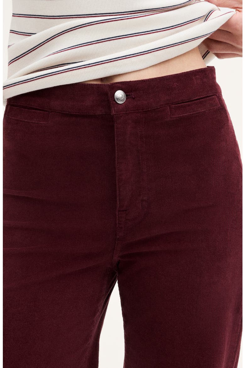 The Wide Leg Corduroy Pants, Alternate, color, SMOKED CLARET