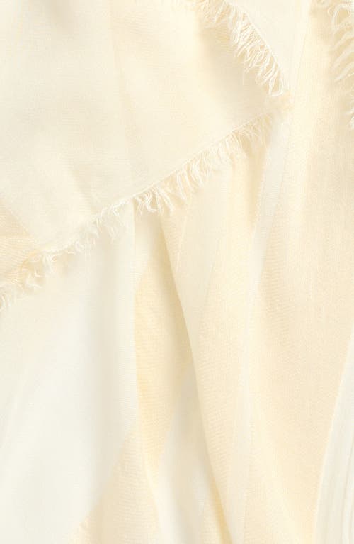 Nordstrom Sheer Stripe Pareo Wrap In Ivory Tofu