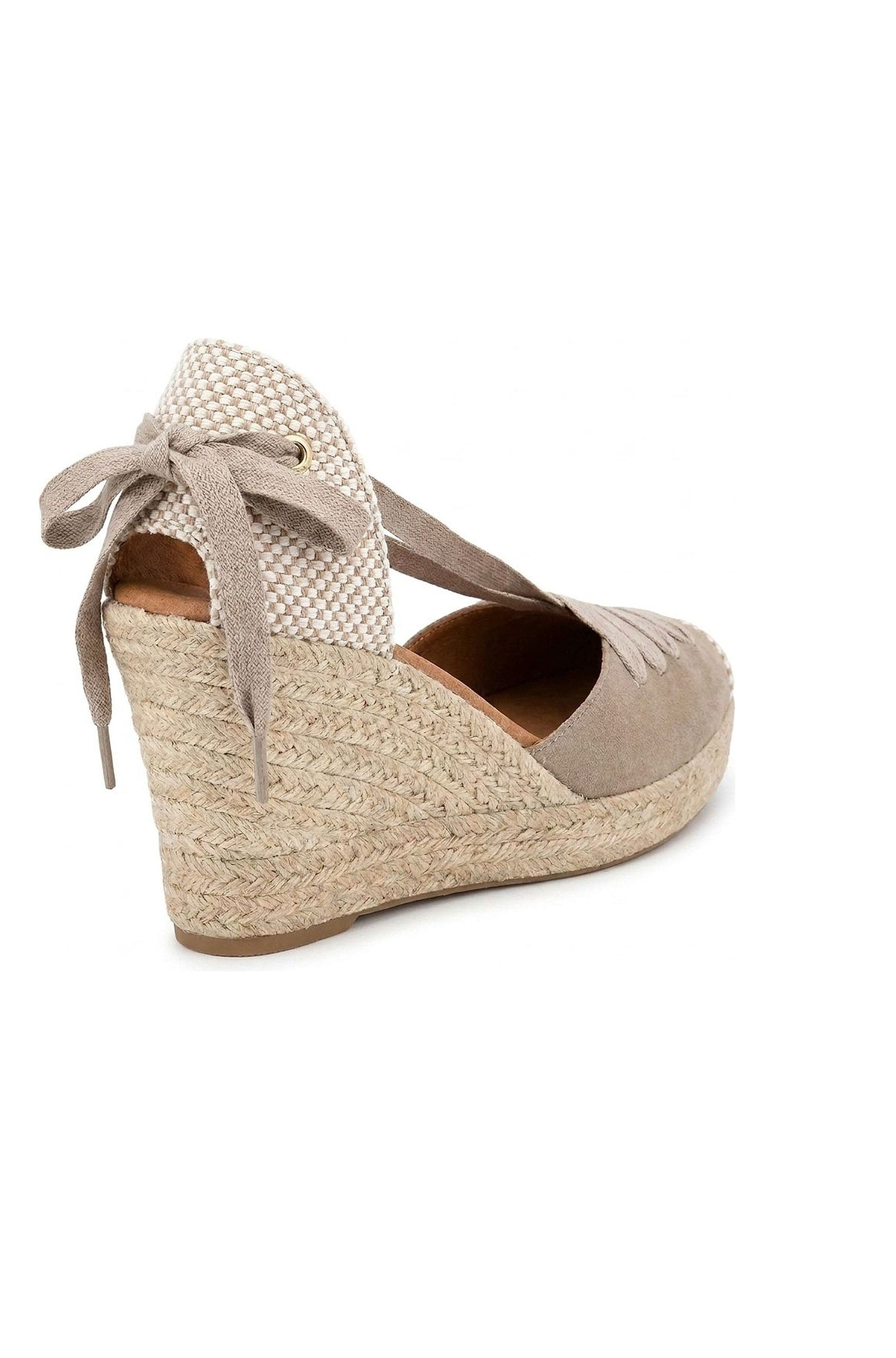 Jimena High Laces Espadrille Sandal, Alternate, color, Brown
