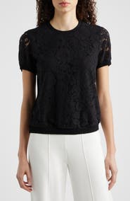 Tahari ASL Lace Front Sweater