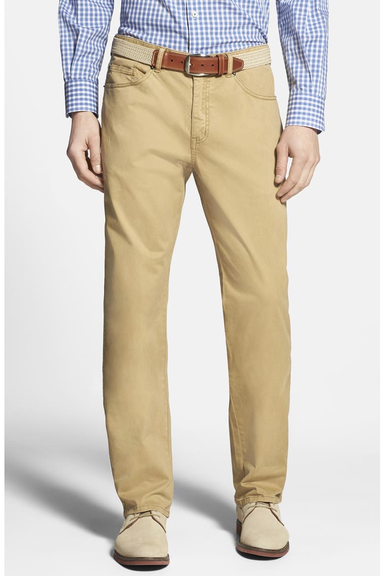 Stretch Sateen Five Pocket Pants, Main, color, KHAKI