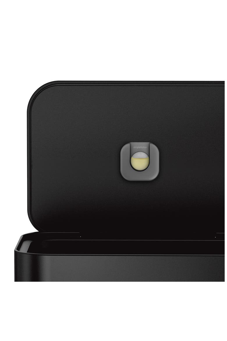 45L rectangular step can with liner pocket, Alternate, color, MATTE BLACK